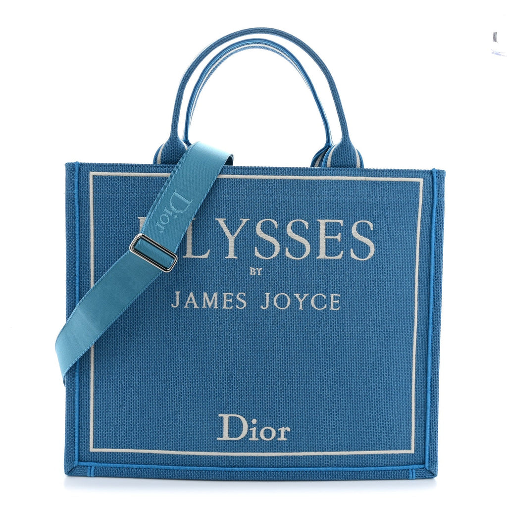 Cotton Toile De Jouy Oblique Embroidered Ulysses Dior Medium Book Tote With Strap Light Blue White £¨ Direct shipment via from wholesalehk.shop