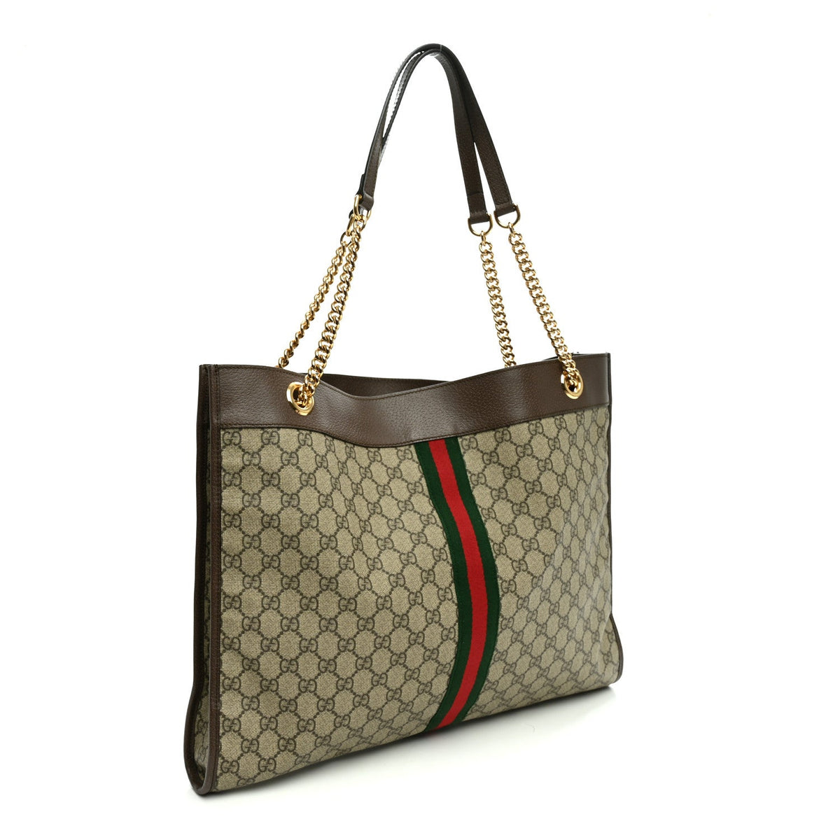 GG Supreme Monogram Large Rajah Chain Tote Beige New Acero wholesalehk.shop