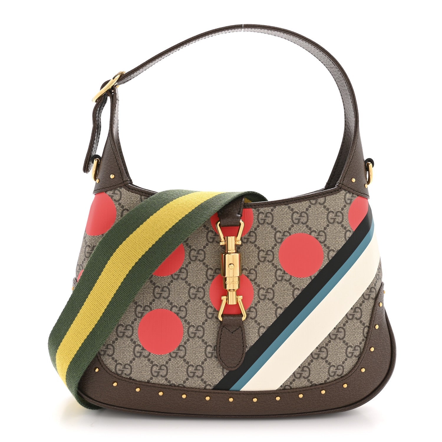 GG Supreme Monogram Web Geometric Small Jackie 1961 Beige Multicolor Brown Sugar £¨ Direct shipment via from wholesalehk.shop