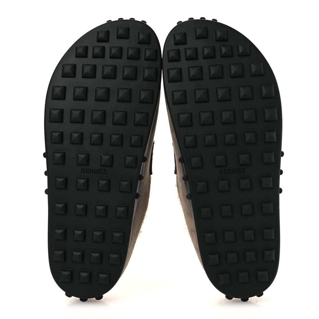 Suede Goatskin Shearling Go Mules 38 Brun Frume Ecru wholesalehk.shop
