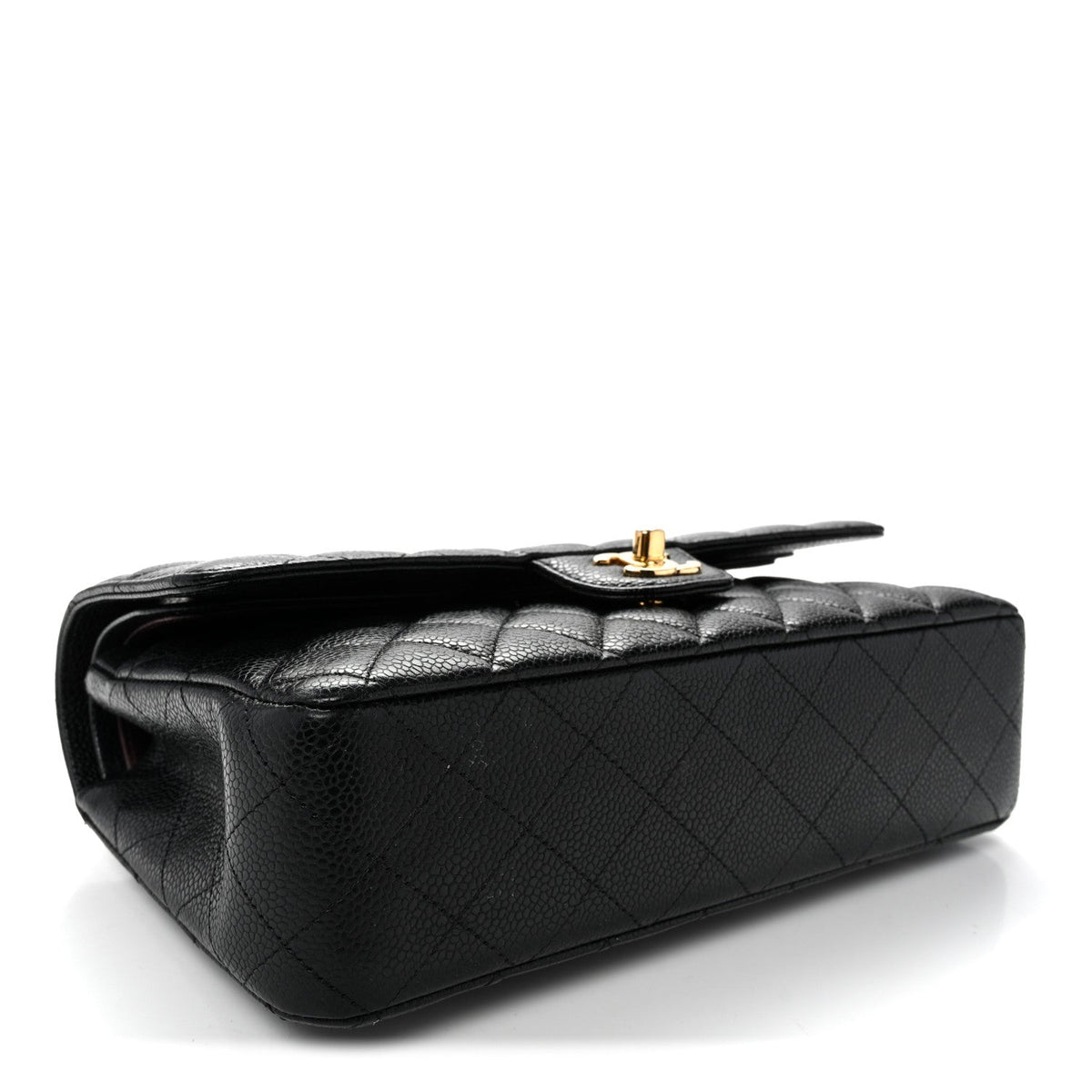 Caviar Quilted Medium Double Flap Black wholesalehk.shop