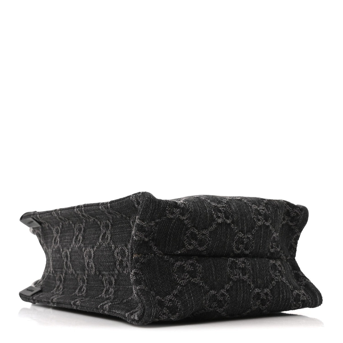 Denim GG Monogram Calfskin Mini Ophidia Tote Bag Black wholesalehk.shop
