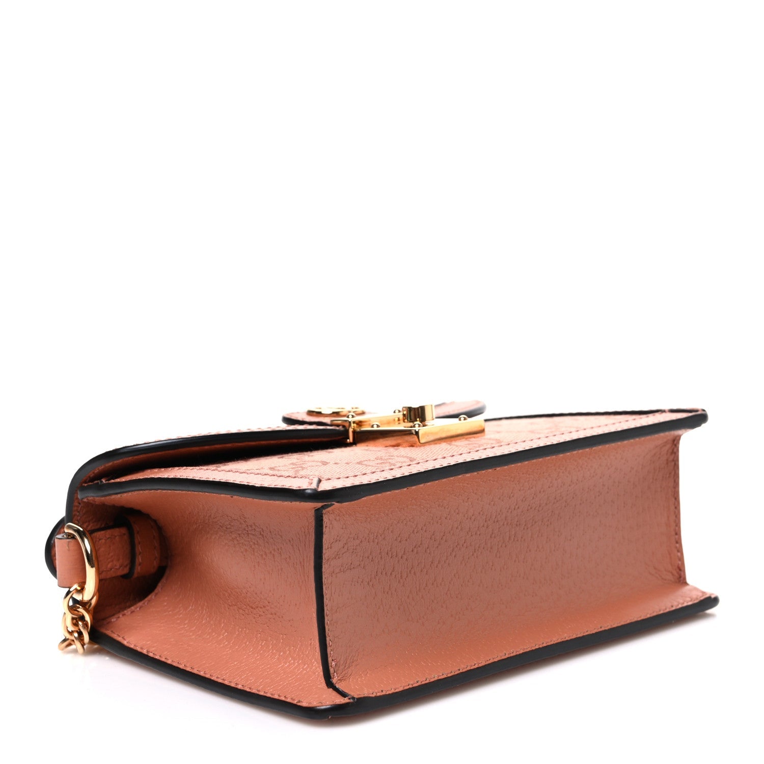GG Monogram Textured Dollar Calfskin Mini Ophidia Padlock Top Handle Chain Shoulder Bag Cloche Rose Pink £¨ Direct shipment via from wholesalehk.shop