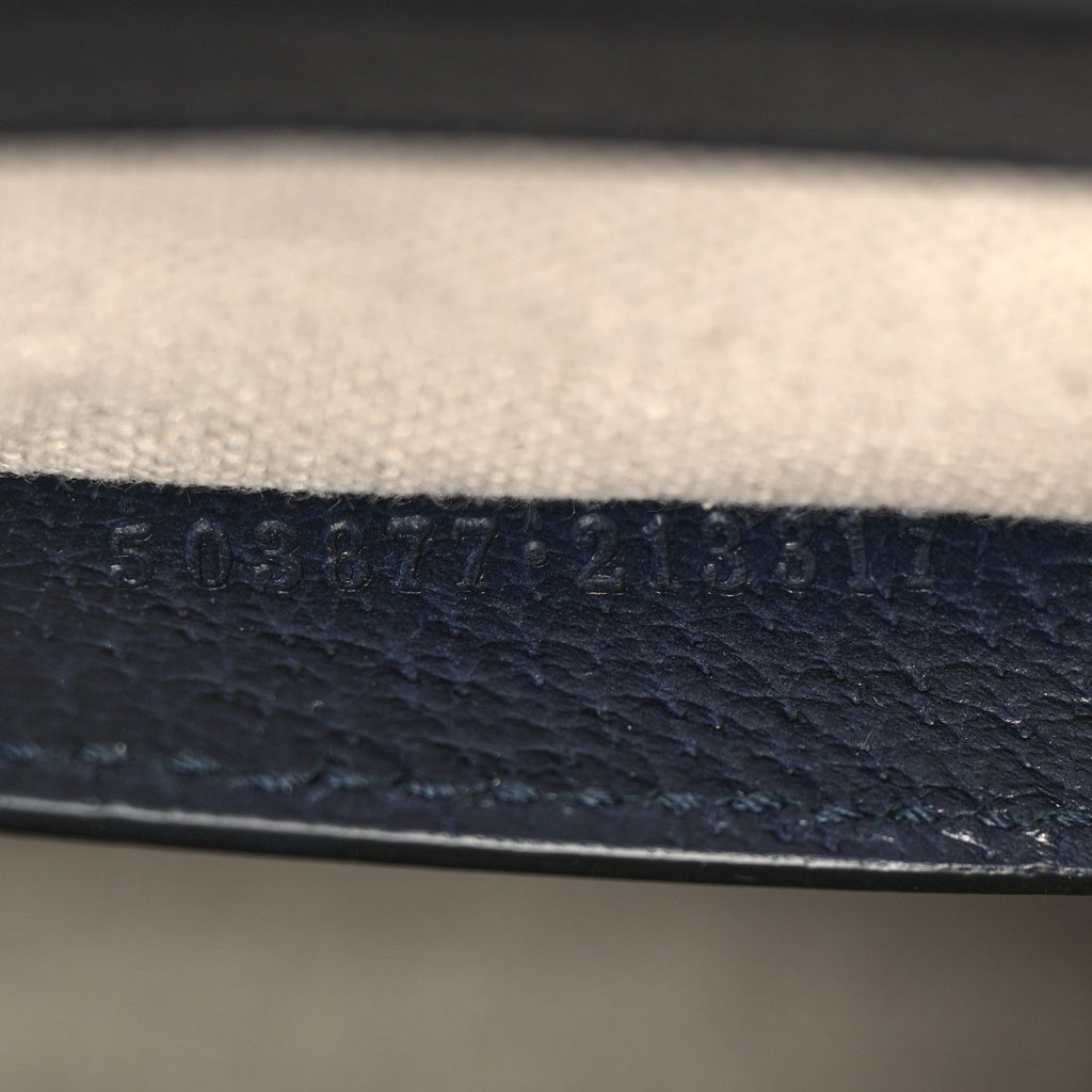 GG Supreme Monogram Textured Dollar Calfskin Web Small Ophidia Chain Shoulder Bag Beige Blue wholesalehk.shop