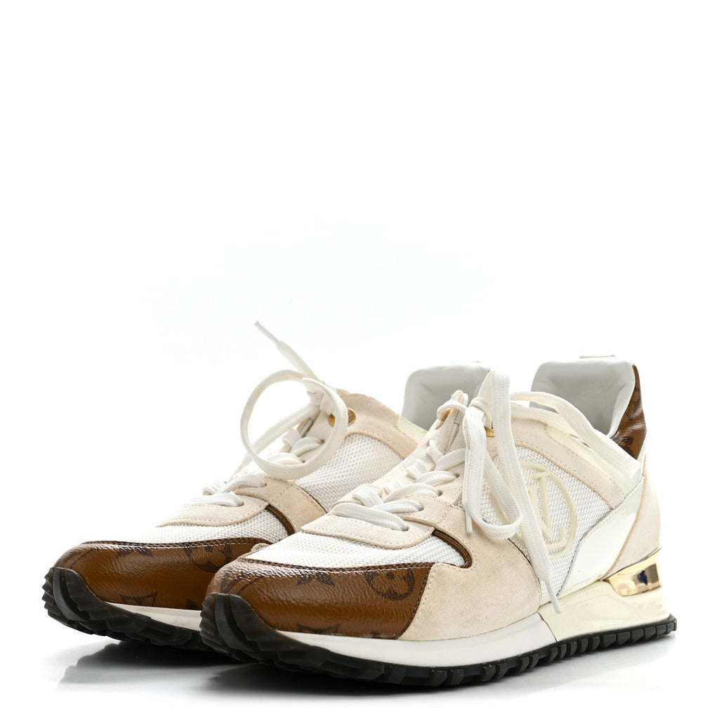 Calfskin Monogram Run Away Sneakers 36.5 White £¨ Direct shipment via from wholesalehk.shop