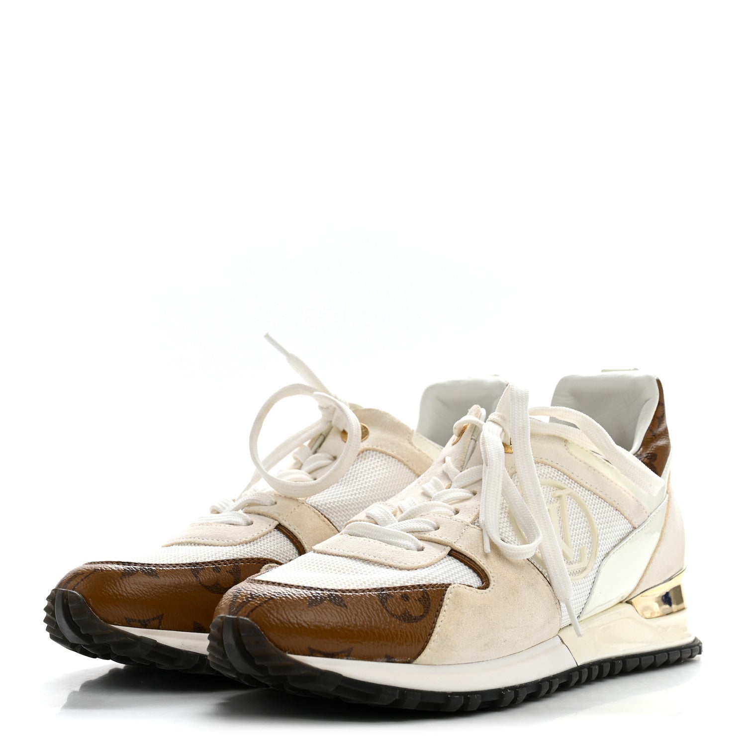 Calfskin Monogram Run Away Sneakers 36.5 White £¨ Direct shipment via from wholesalehk.shop