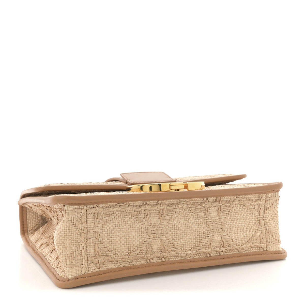 Raffia Calfskin 30 Montaigne Flap Bag Beige wholesalehk.shop
