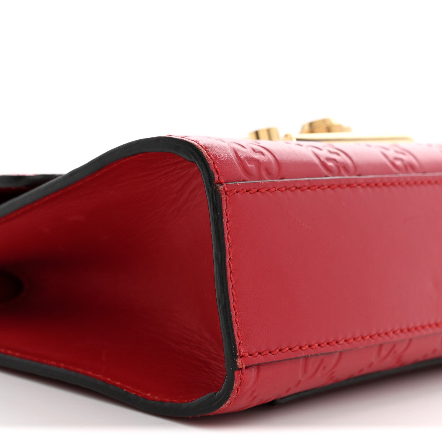 Guccissima Small Padlock Shoulder Bag Hibiscus Red £¨ Direct shipment via from wholesalehk.shop