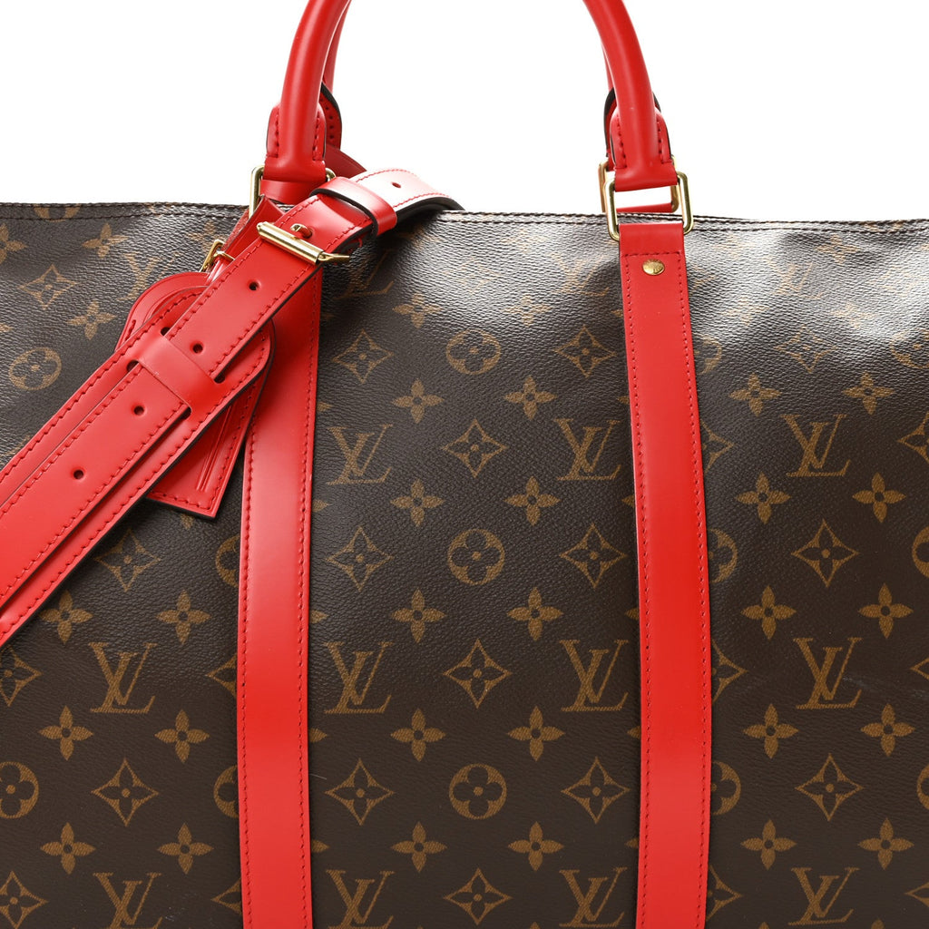 Calfskin Monogram Keepall Bandouliere 50 Coquelicot wholesalehk.shop