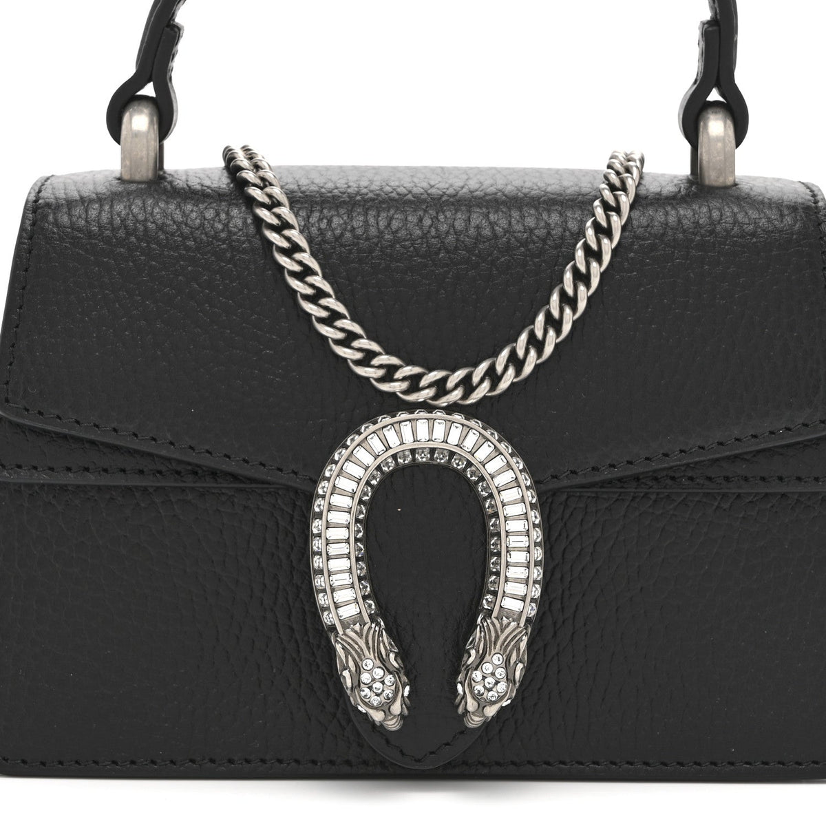 Dollar Calfskin Crystal Mini Dionysus Top Handle Bag Black Crystal wholesalehk.shop