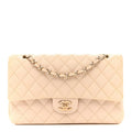 Caviar Quilted Medium Double Flap Light Beige wholesalehk.shop