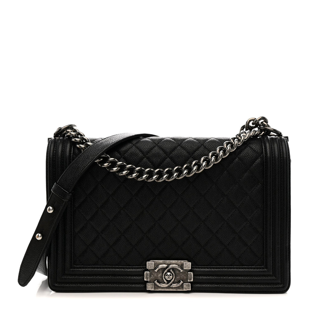 Caviar Quilted New Medium Boy Flap Black wholesalehk.shop