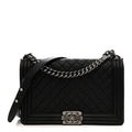 Caviar Quilted New Medium Boy Flap Black wholesalehk.shop