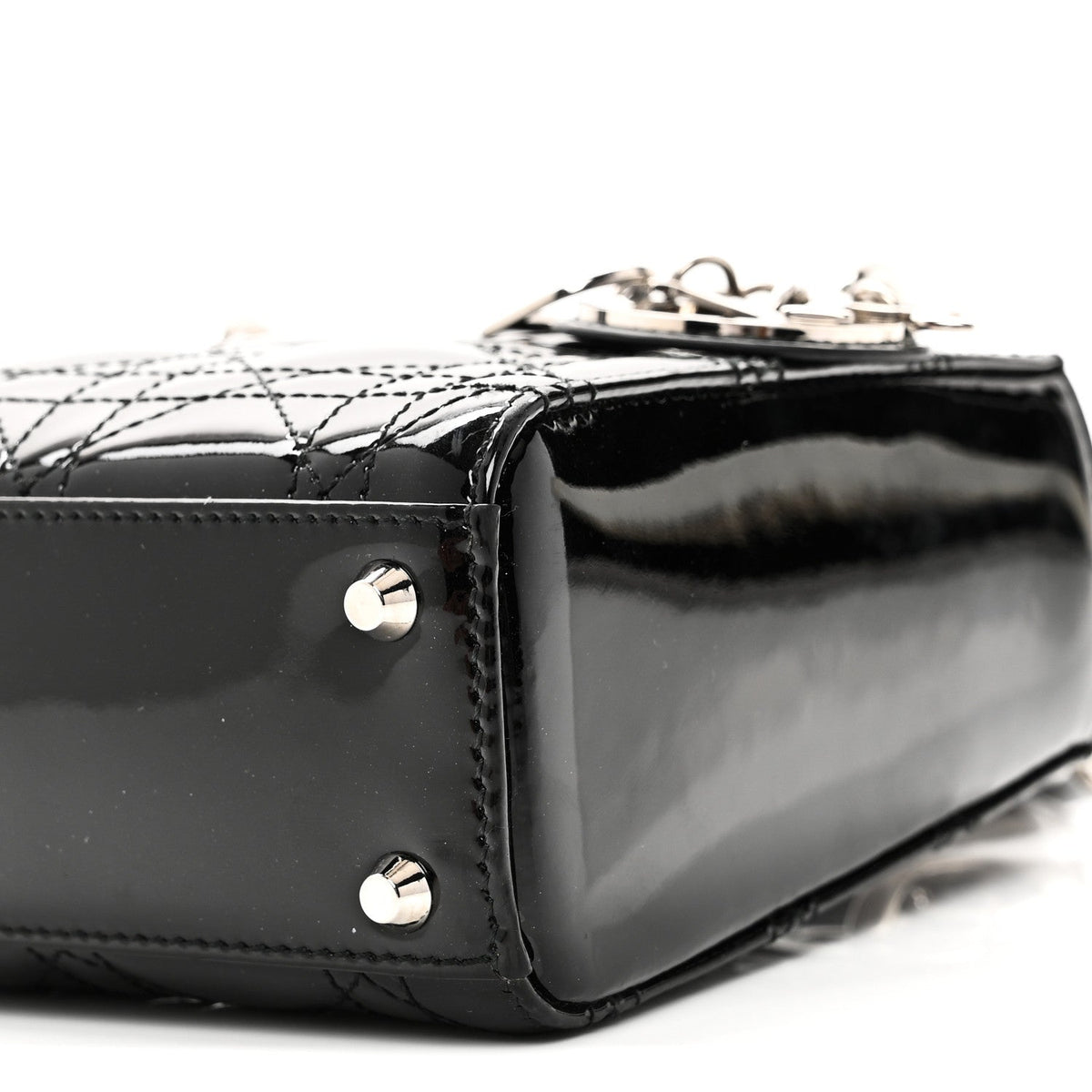 Patent Cannage Mini Lady Dior Black wholesalehk.shop