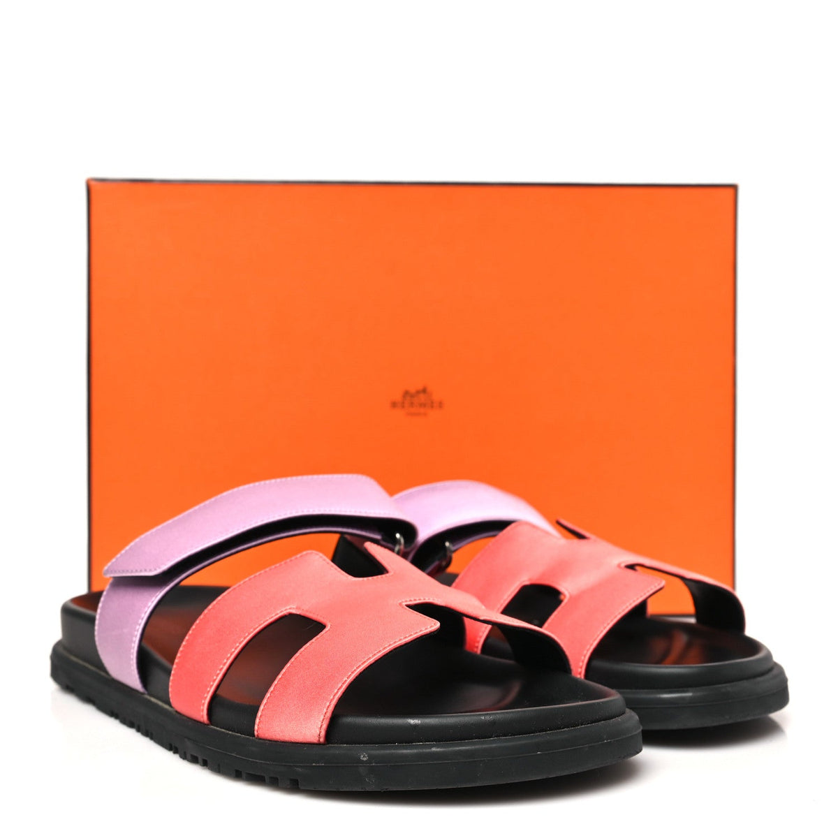Satin Crepe Chypre Sandals 37.5 Rose Peche Violet Petale wholesalehk.shop