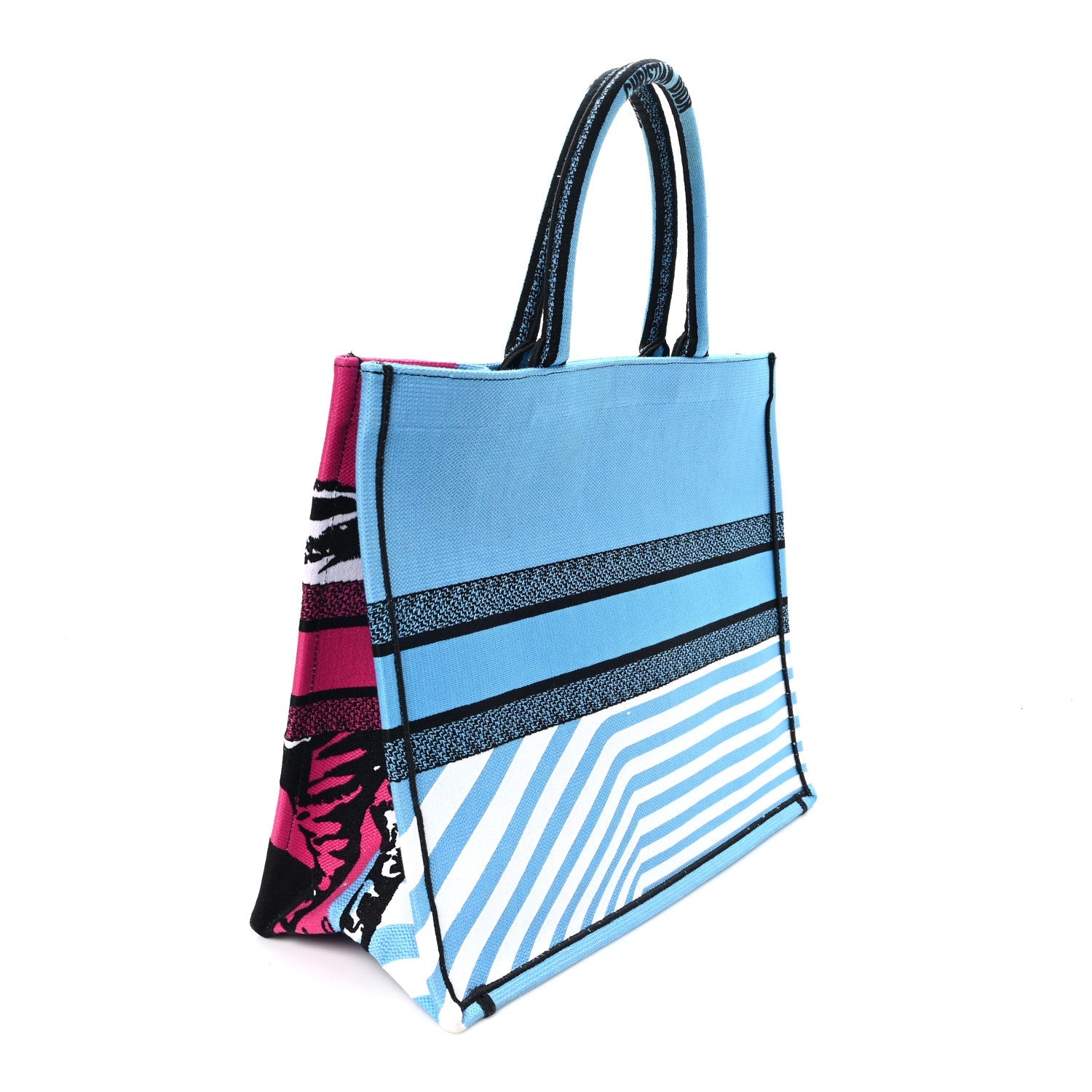 Canvas Embroidered Large Jungle Pop Book Tote Blue Multicolor £¨ Direct shipment via from wholesalehk.shop