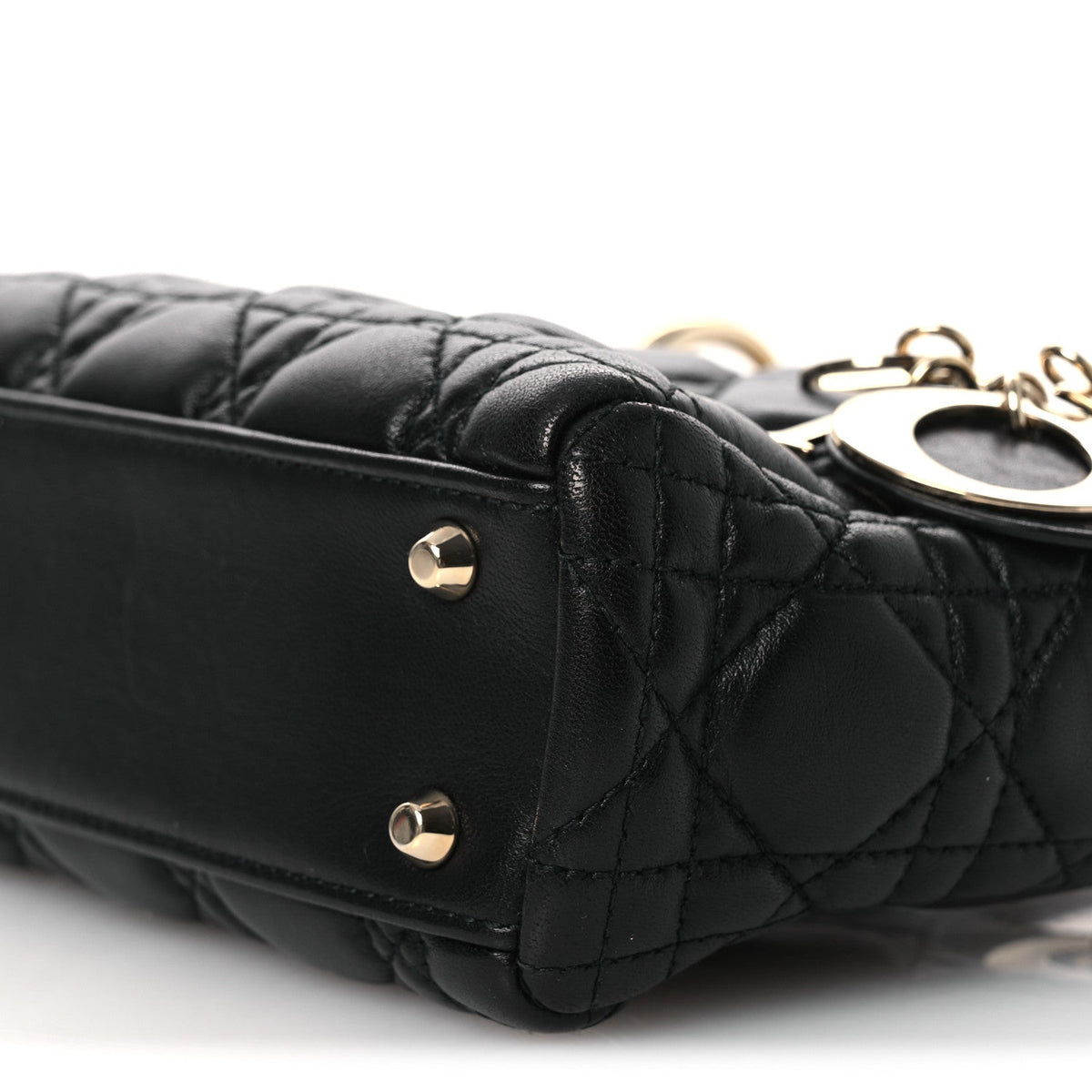 Lambskin Cannage Mini Lady Dior Black wholesalehk.shop