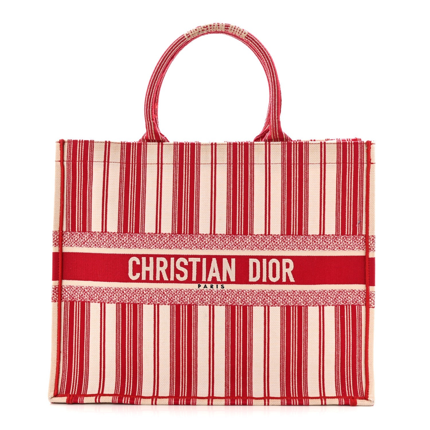 Canvas Embroidered Mykonos Large Striped Book Tote Red £¨ Direct shipment via from wholesalehk.shop
