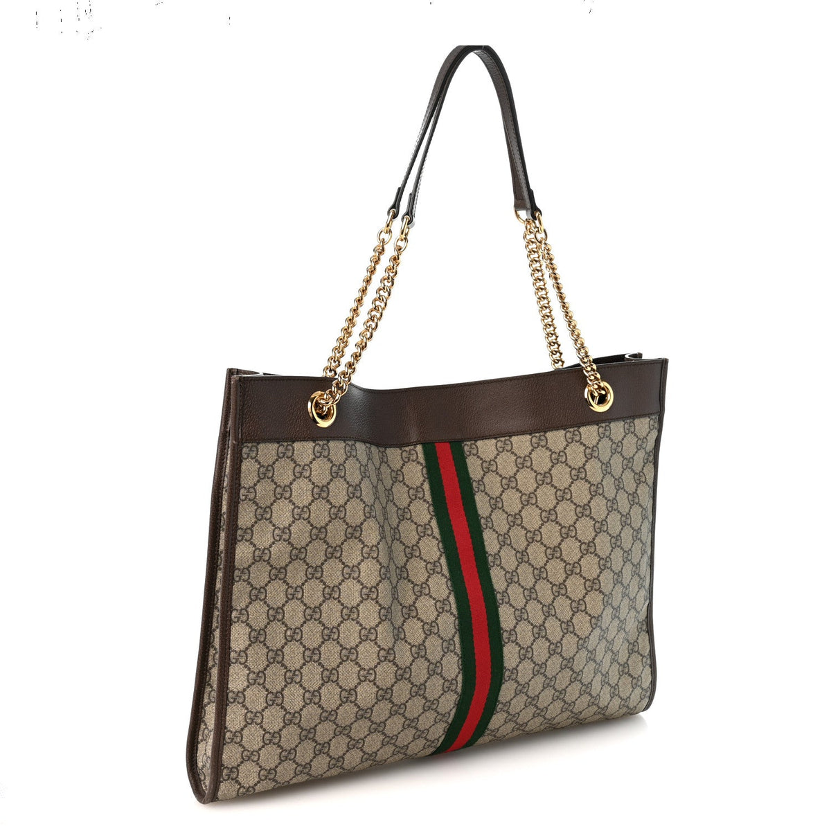 GG Supreme Monogram Large Rajah Chain Tote Beige New Acero wholesalehk.shop