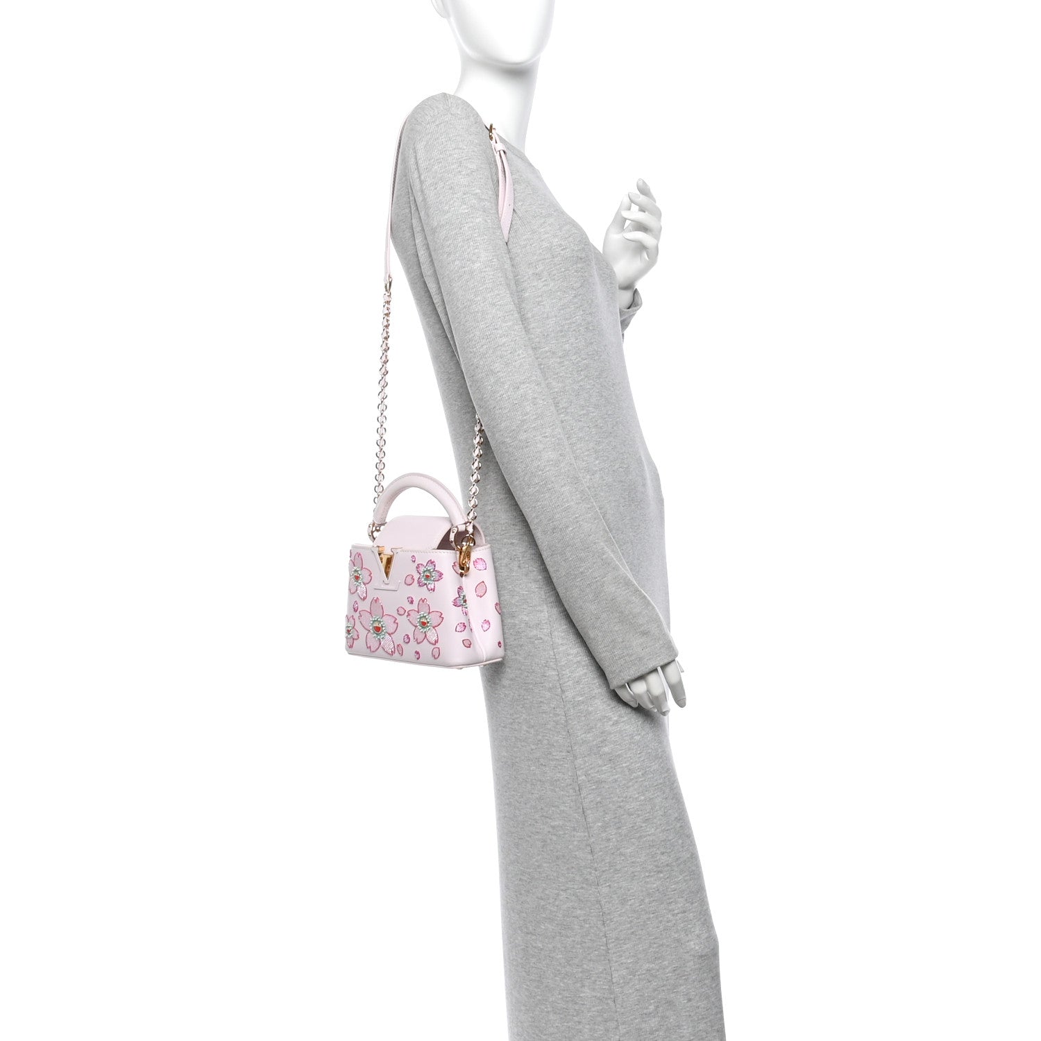 LV X TM Lambskin Beaded Embroidered Mini Cherry Blossom Capucines Pink £¨ Direct shipment via from wholesalehk.shop