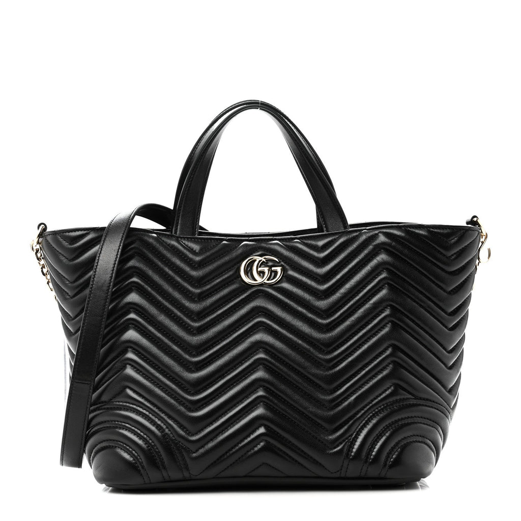 Lambskin Matelasse Medium GG Betty Tote Bag Black wholesalehk.shop