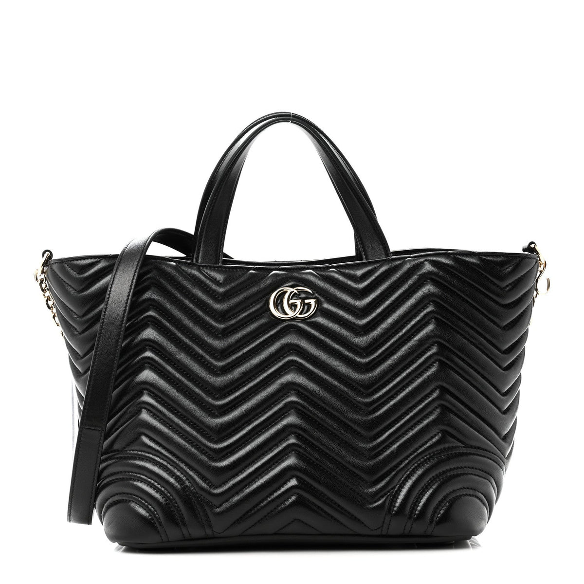 Lambskin Matelasse Medium GG Betty Tote Bag Black wholesalehk.shop