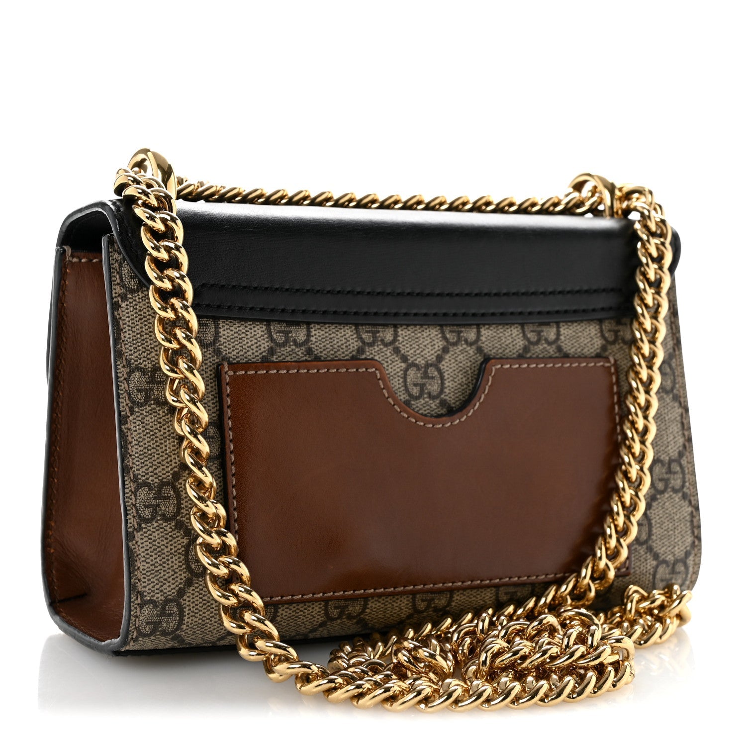 GG Supreme Monogram Calfskin Small Padlock Shoulder Bag Beige Black Cuir £¨ Direct shipment via from wholesalehk.shop
