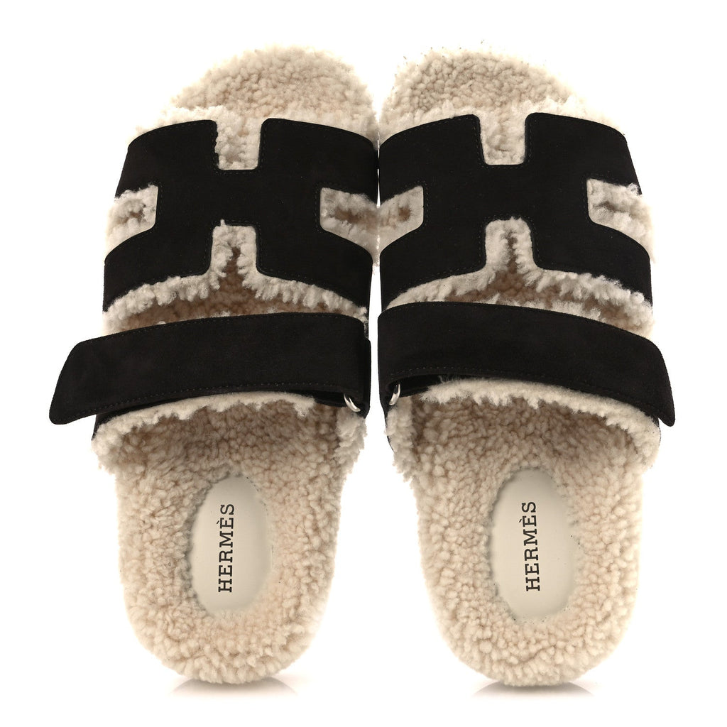 Suede Goatskin Woolskin Womens Chypre Sandals 38.5 Marron Ebene wholesalehk.shop
