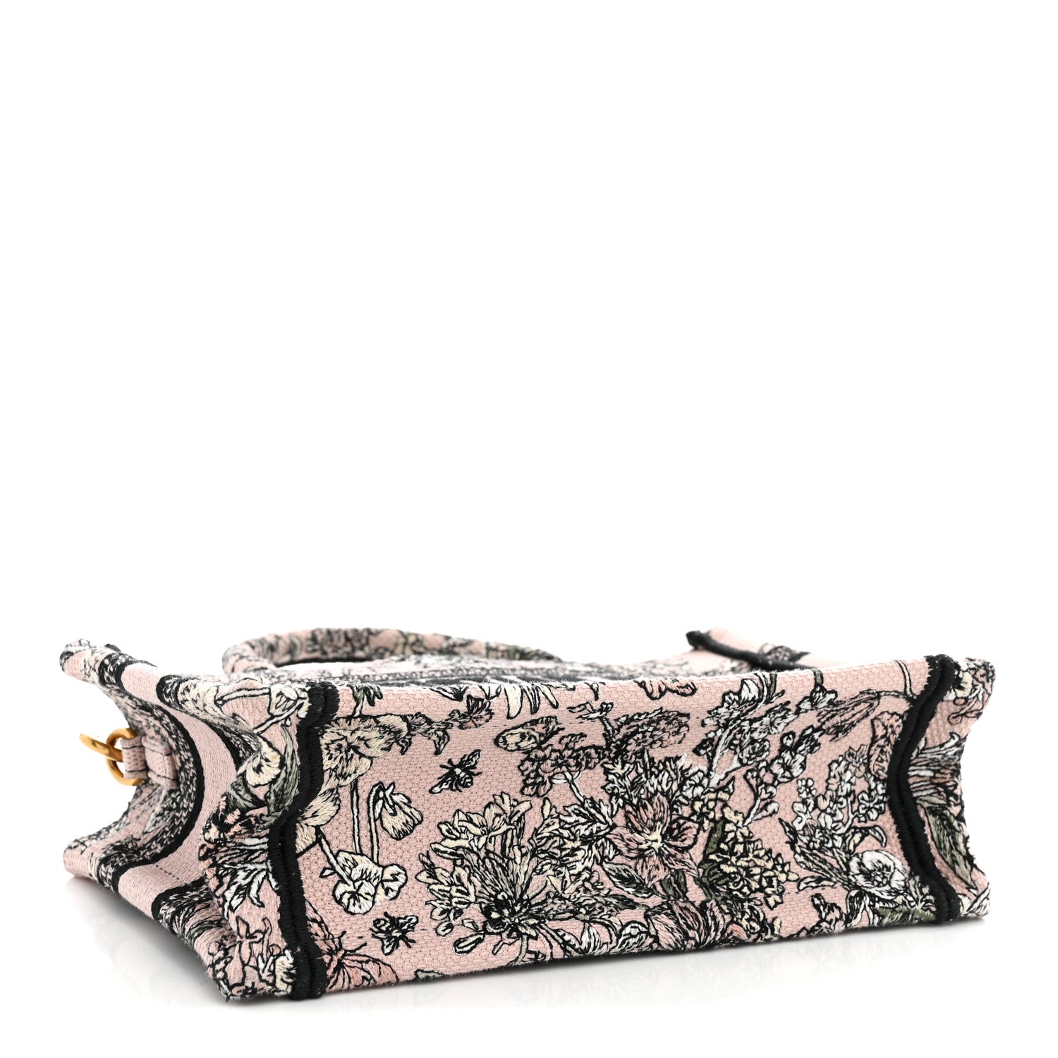 Canvas Embroidered Mini Book Tote With Strap Pink Multicolor £¨ Direct shipment via from wholesalehk.shop