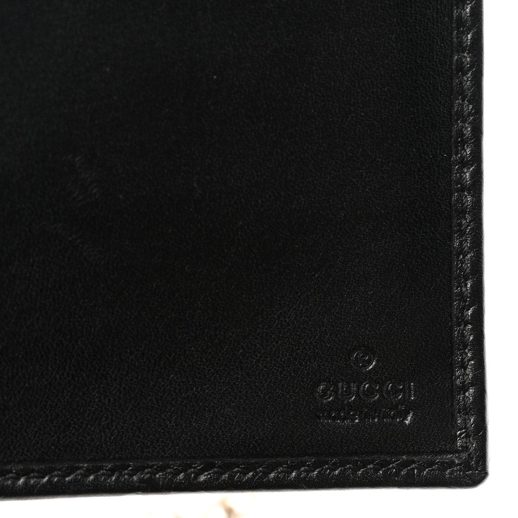 Guccissima Margaux Calfskin Metal Bar Chain Wallet Black £¨ Direct shipment via from wholesalehk.shop