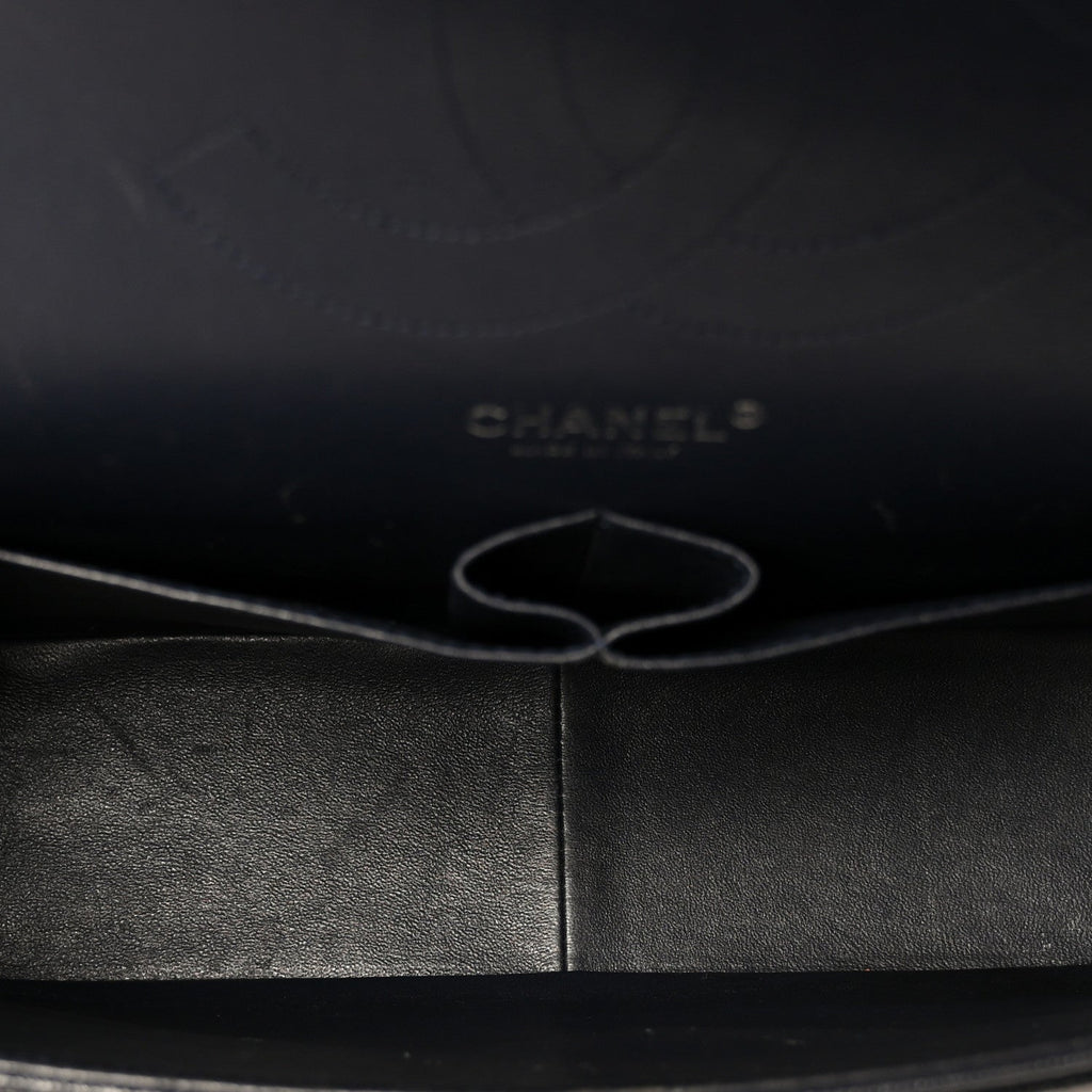 Caviar Quilted Jumbo Double Flap Navy Blue wholesalehk.shop