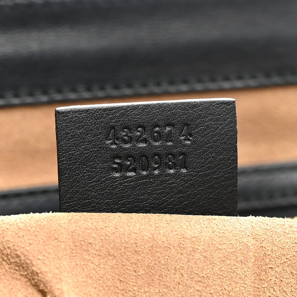 GG Supreme Monogram Calfskin Medium Padlock Top Handle Bag Beige Black Cuir £¨ Direct shipment via from wholesalehk.shop