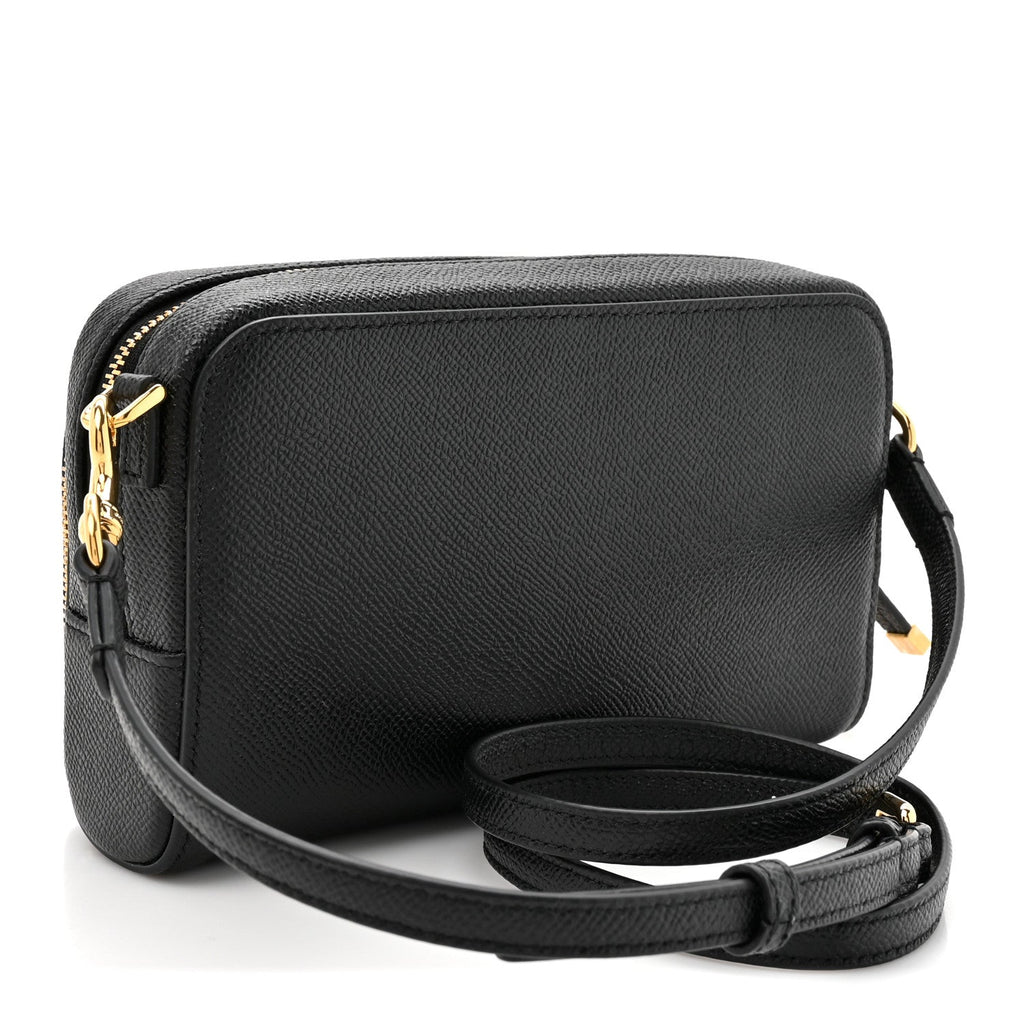 Grained Calfskin Caro Double Pouch Black wholesalehk.shop