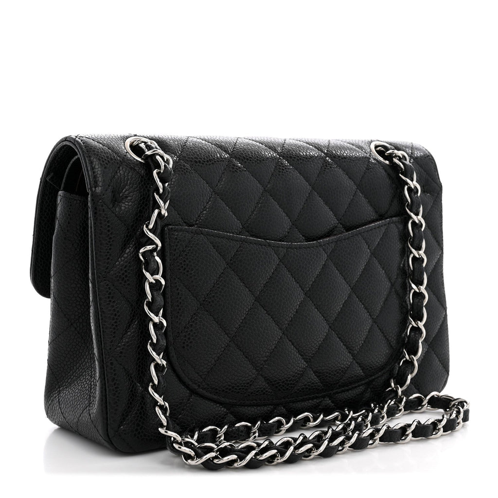 Caviar Quilted Small Double Flap Black wholesalehk.shop