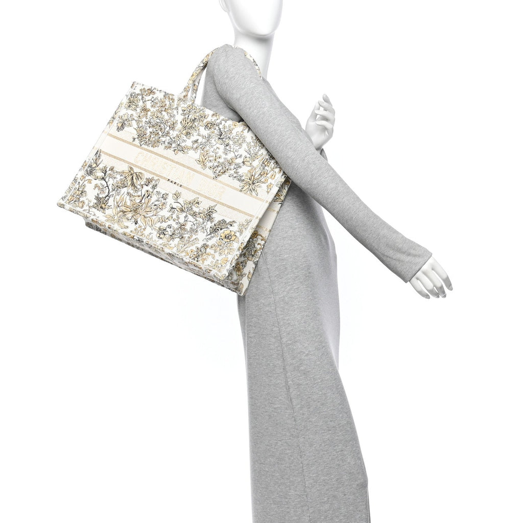 Canvas Embroidered Large Dioriviera Toile De Jouy Book Tote Gold £¨ Direct shipment via from wholesalehk.shop