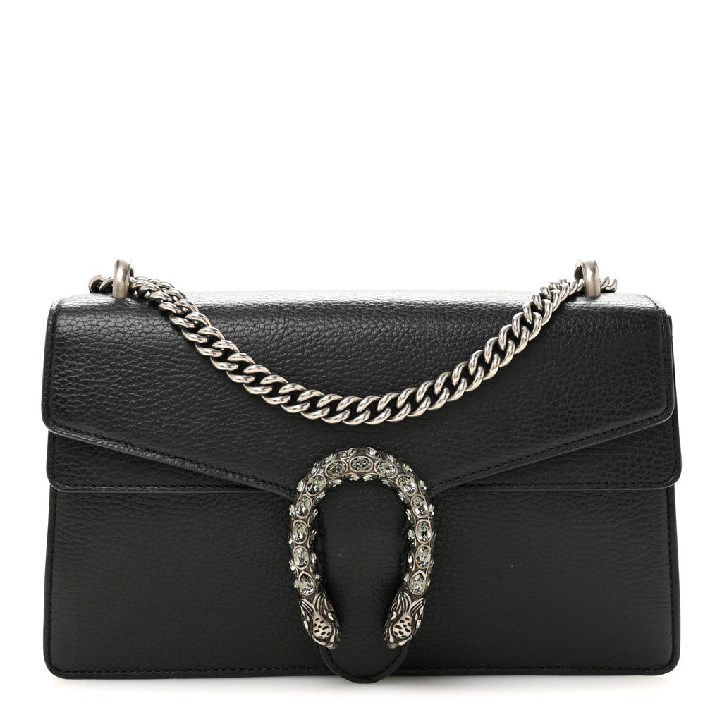 Pebbled Calfskin Small Dionysus Shoulder Bag Black wholesalehk.shop