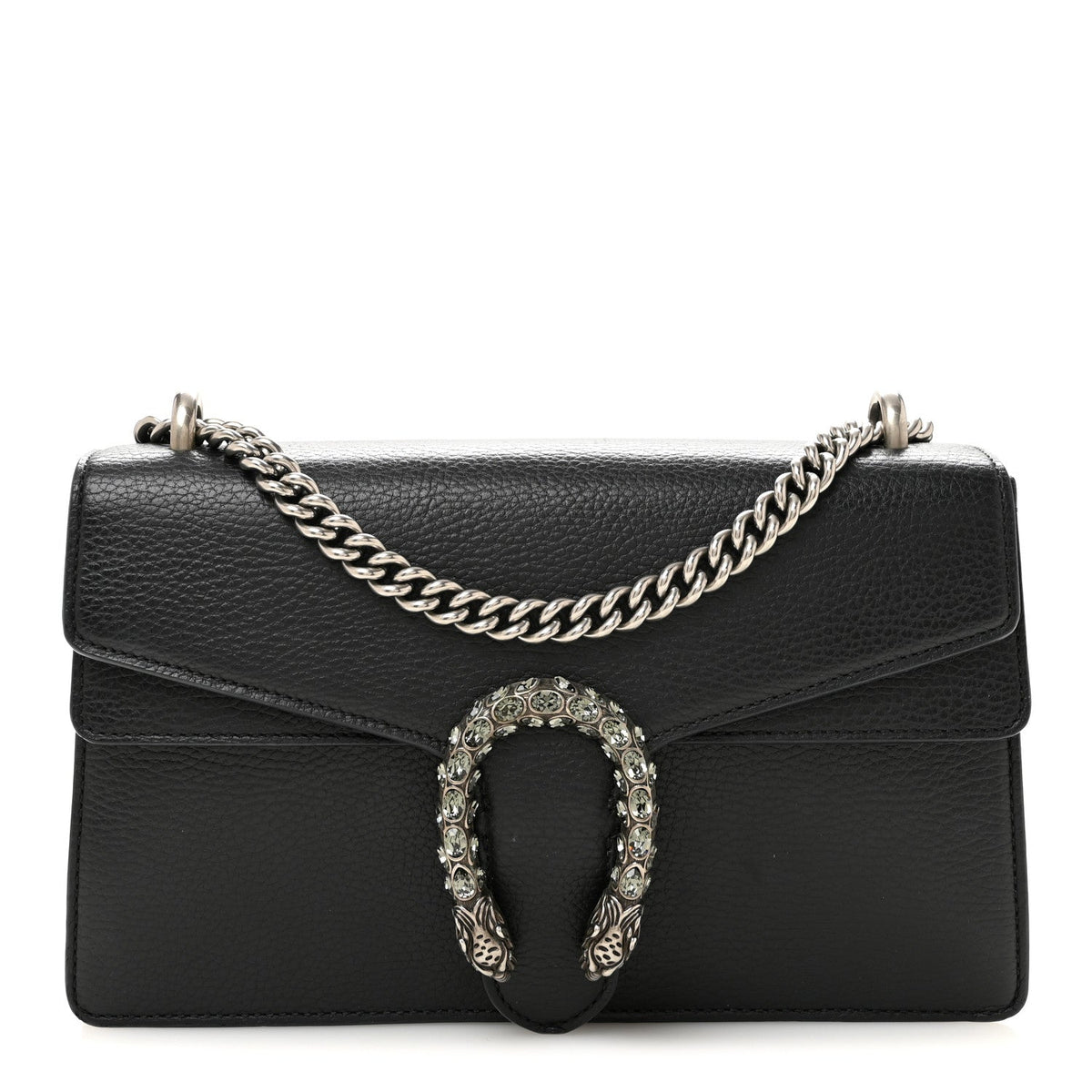 Pebbled Calfskin Small Dionysus Shoulder Bag Black wholesalehk.shop