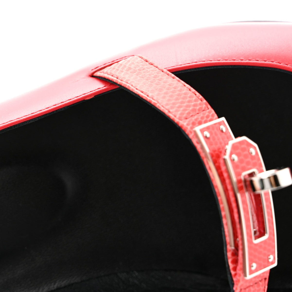 Lizard Calfskin Brillante Kelly Ballet Flat  38 Rouge Vif wholesalehk.shop