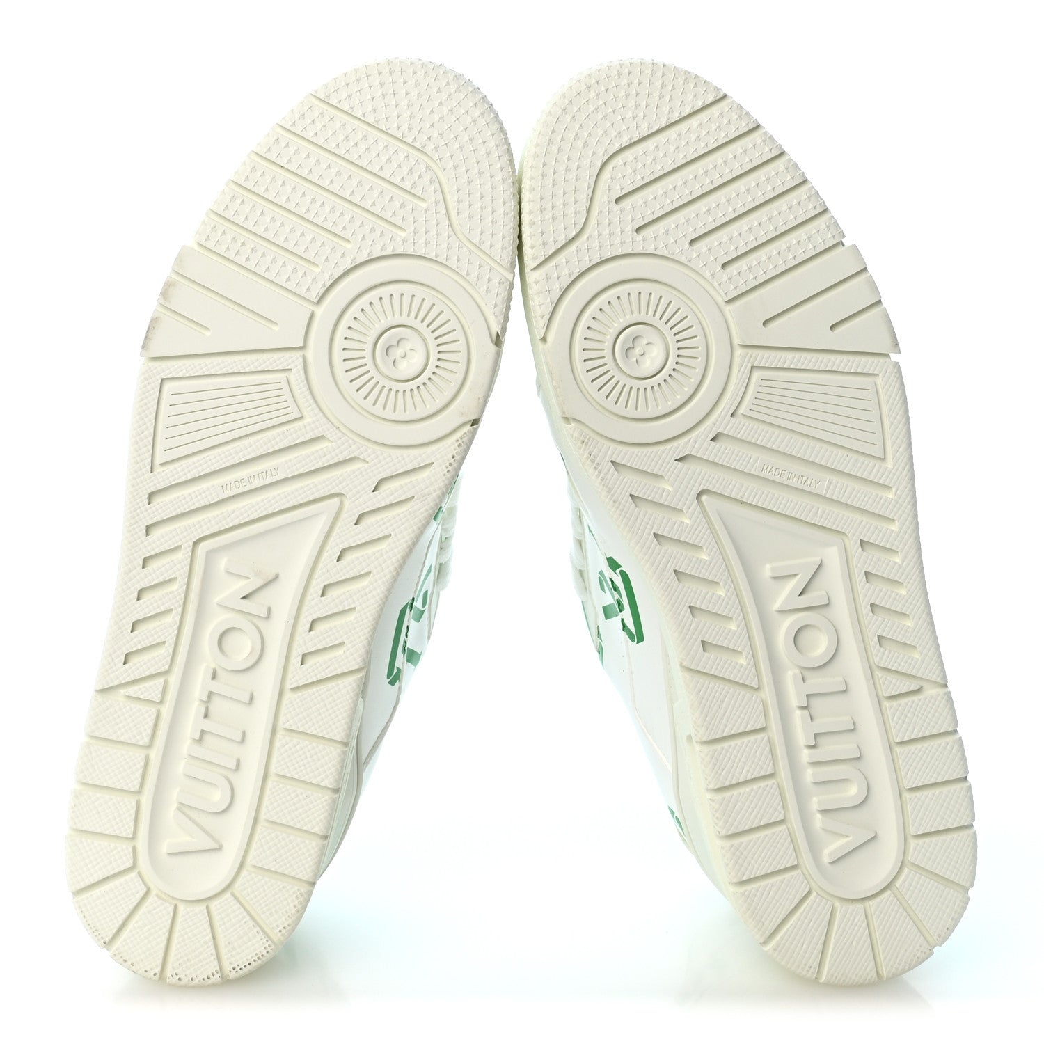 Mens LV Trainer Upcycling Sneakers 8.5 White Green £¨ Direct shipment via from wholesalehk.shop