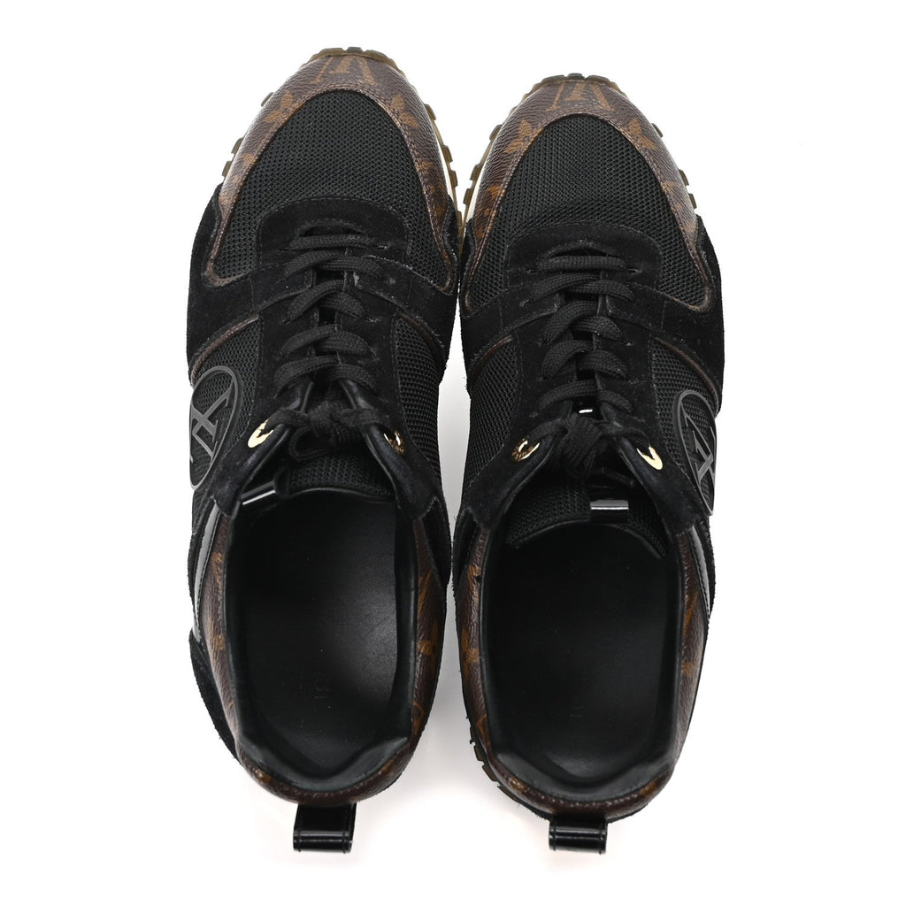 Suede Monogram Run Away Sneakers 36.5 Black £¨ Direct shipment via from wholesalehk.shop