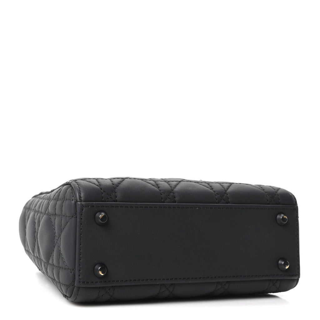 Ultra Matte Calfskin Cannage Mini Lady Dior Black wholesalehk.shop
