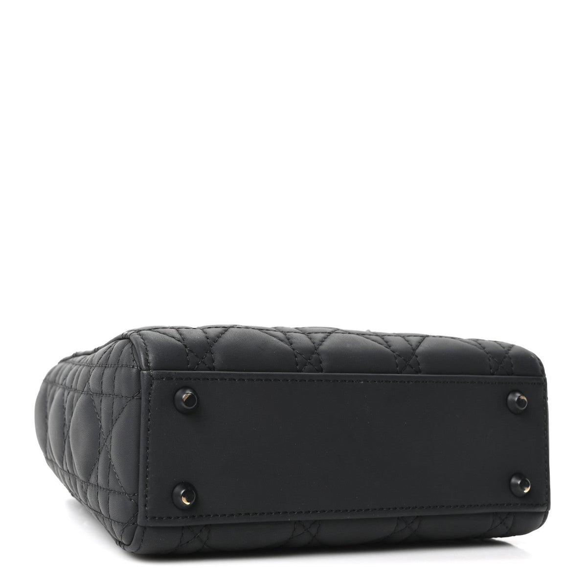 Ultra Matte Calfskin Cannage Mini Lady Dior Black wholesalehk.shop