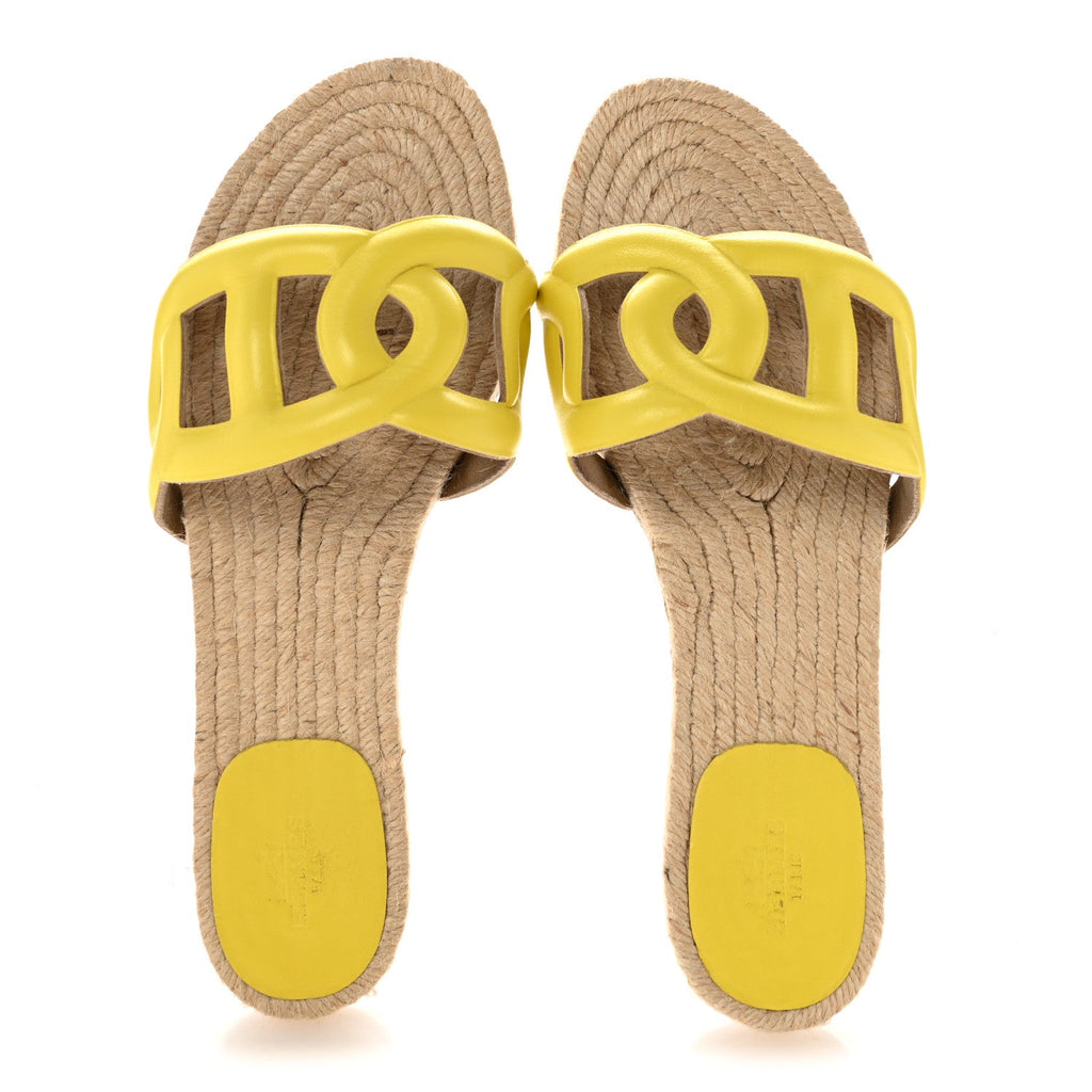 Nappa Famosa Espadrille Sandals 40 Jaune Curcuma wholesalehk.shop