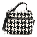 Calfskin Macro Houndstooth Embossed Micro Lady Dior Vanity Case Black White wholesalehk.shop