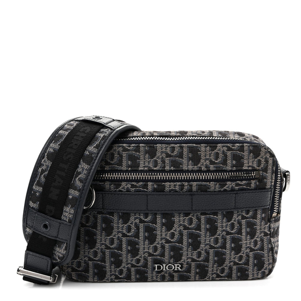HOMME Oblique Jacquard Safari Messenger Navy Blue wholesalehk.shop
