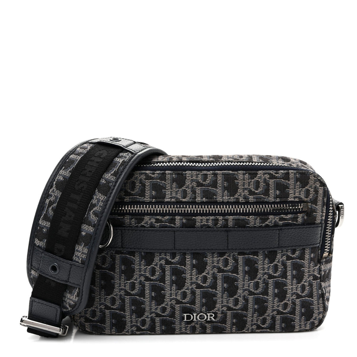 HOMME Oblique Jacquard Safari Messenger Navy Blue wholesalehk.shop