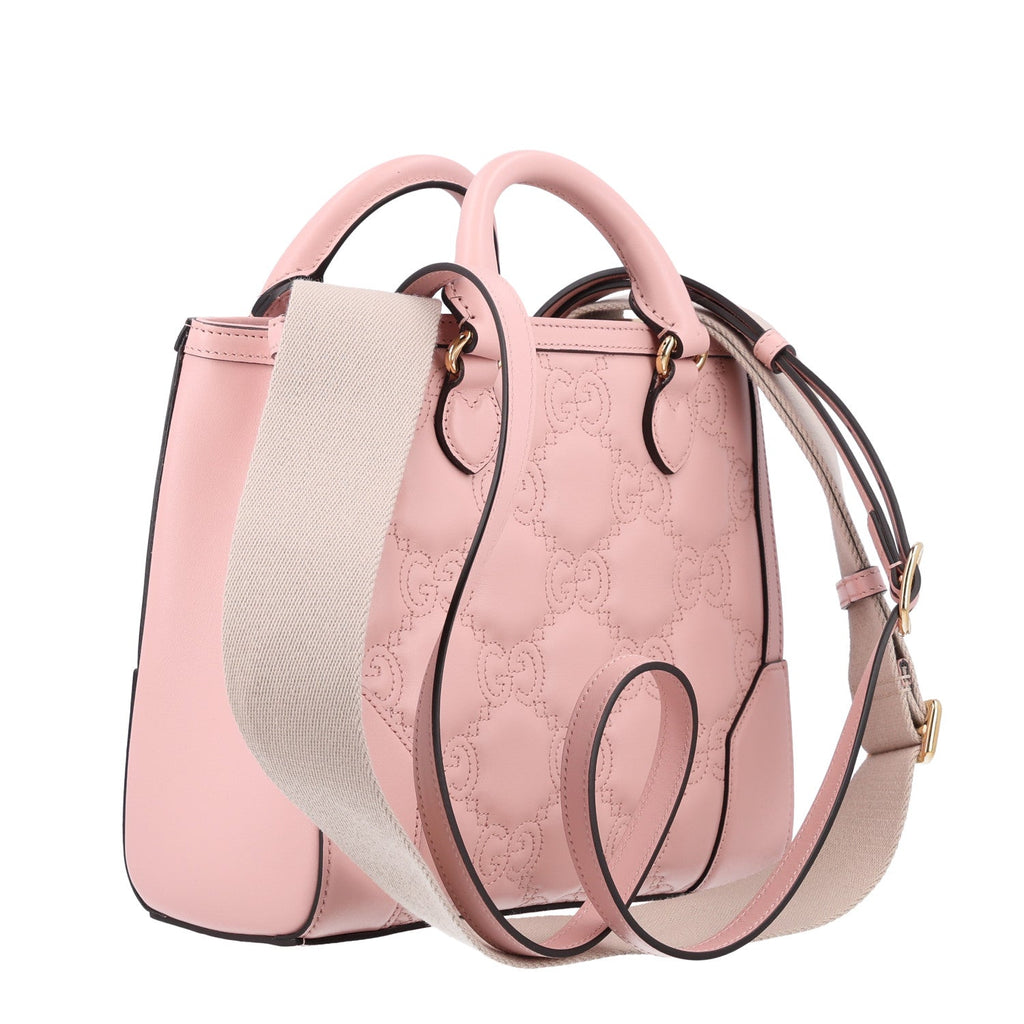 Calfskin GG Matelasse Mini Top Handle Bag Perfect Pink wholesalehk.shop