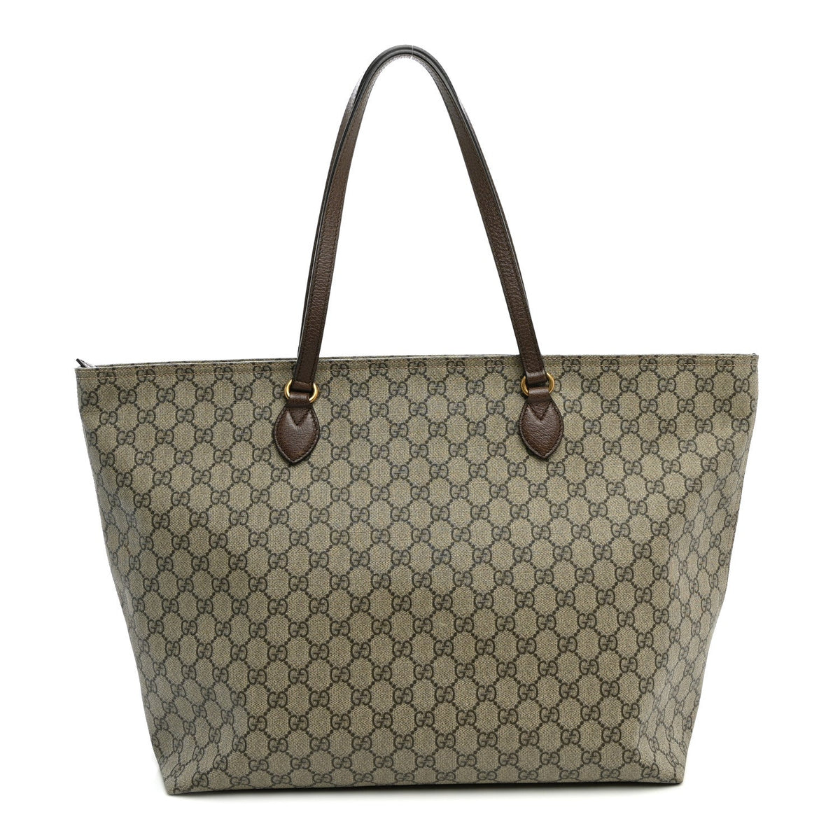 GG Supreme Monogram Medium Ophidia Shopping Tote Ebony wholesalehk.shop