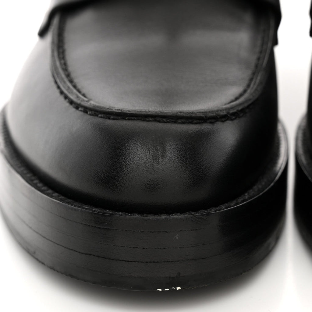 Calfskin Womens Hot Loafer 38 Black wholesalehk.shop