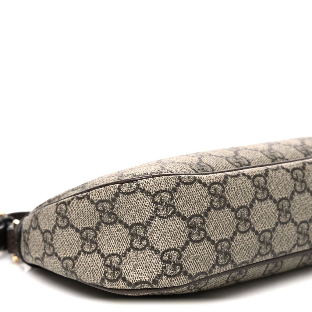 GG Supreme Monogram Textured Dollar Calfskin Small Ophidia Hobo Beige Ebony New Acero wholesalehk.shop